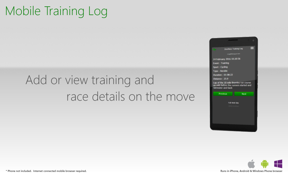 Mobile Training Log